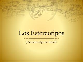 Los Estereotipos