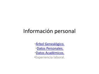 Información personal