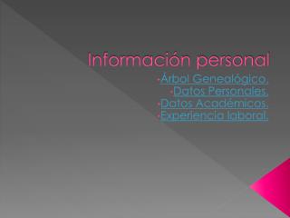 Información personal