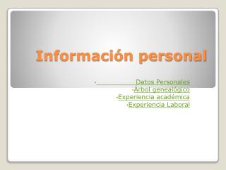 Información personal