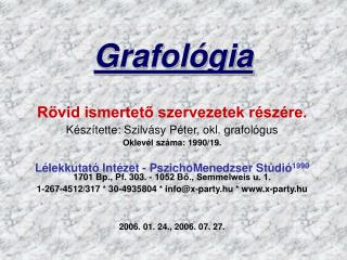 Grafológia