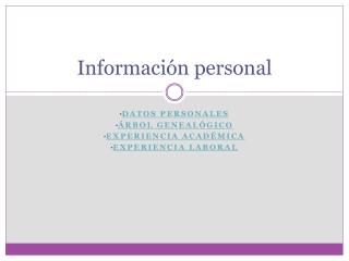 Información personal