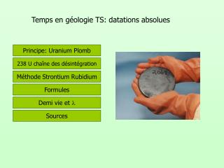 Temps en géologie TS: datations absolues