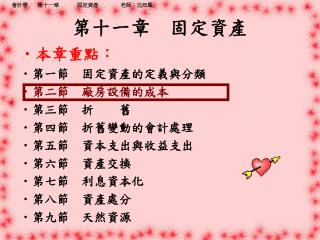 第十一章　固定資產