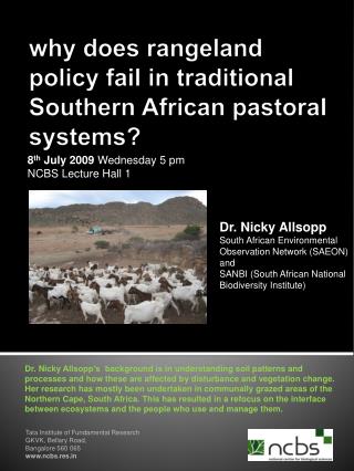 why does rangeland policy fail in traditional Southern African pastoral systems?