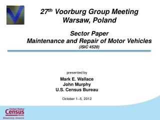 27 th Voorburg Group Meeting Warsaw, Poland Sector Paper