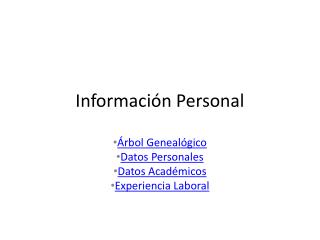 Información Personal