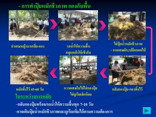 - การทำปุ๋ยหมักชีวภาพ กองกับพื้น