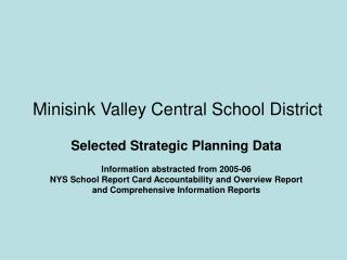 Minisink Valley Central School District