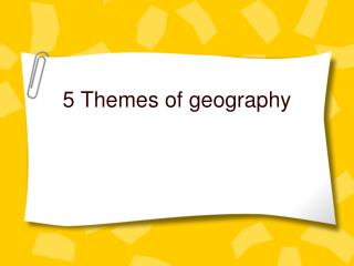 5 Themes of geography