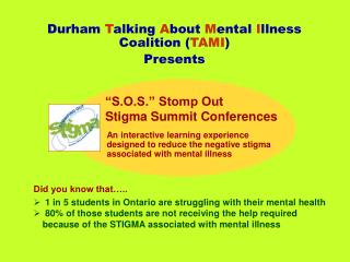 Did you know that….. 1 in 5 students in Ontario are struggling with their mental health