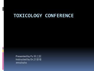 Toxicology Conference