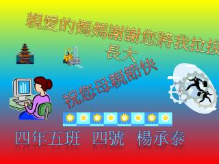 親愛的媽媽 謝謝您將我拉拔長大