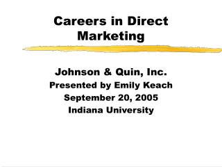 Careers in Direct Marketing