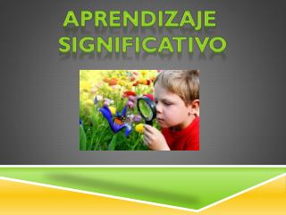 APRENDIZAJE SIGNIFICATIVO