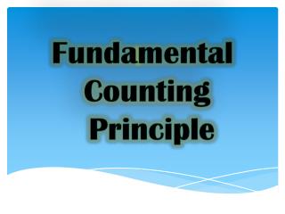 Funda mental Counting Principle