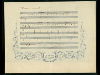 What information can you gain from studying this photograph of a composer's original manuscript?