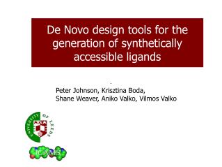 De Novo design tools for the generation of synthetically accessible ligands