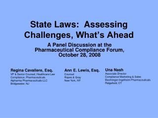 State Laws: Assessing Challenges, What’s Ahead