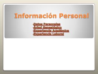 Información Personal