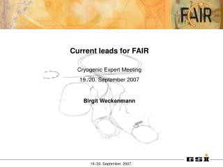 Current leads for FAIR Cryogenic Expert Meeting 19./20. September 2007 Birgit Weckenmann