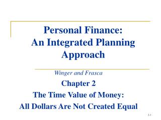 Personal Finance: An Integrated Planning Approach