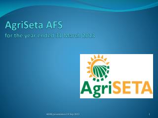 AgriSeta AFS for the year ended 31 March 2013