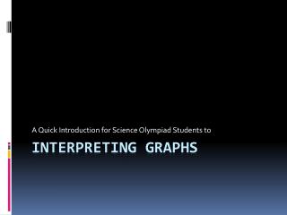 Interpreting Graphs