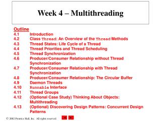 Week 4 – Multithreading