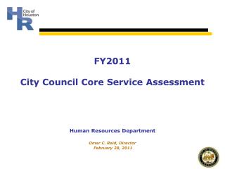 Human Resources Department Omar C. Reid, Director February 28, 2011