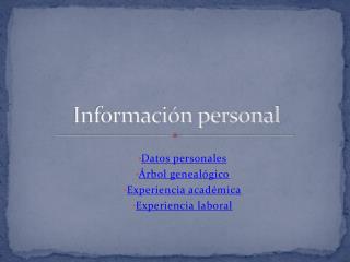 Información personal