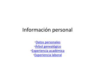 Información personal