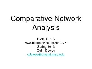 Comparative Network Analysis