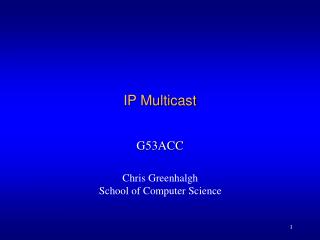 IP Multicast