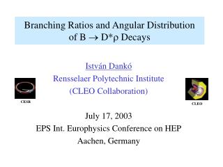 Branching Ratios and Angular Distribution of B  D*  Decays