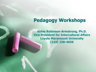 Pedagogy Workshops