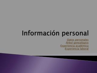 Información personal