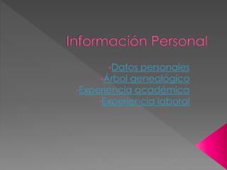 Información Personal