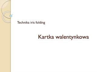 Kartka walentynkowa