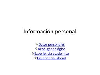 Información personal