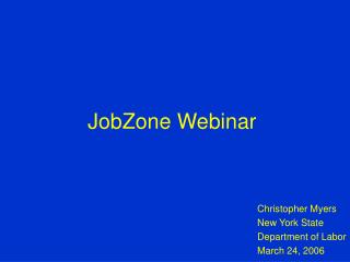 JobZone Webinar