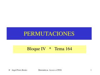 PERMUTACIONES