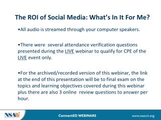 The ROI of Social Media: What’s In It For Me?