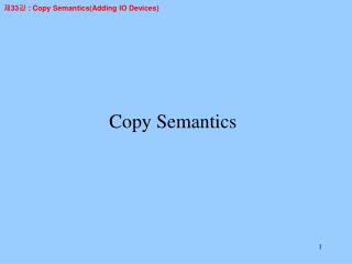 Copy Semantics