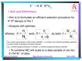 1.Aim and Definitions