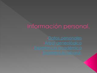 Información personal.