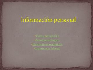 Información personal