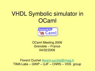 VHDL Symbolic simulator in OCaml
