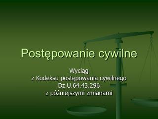 Postępowanie cywilne