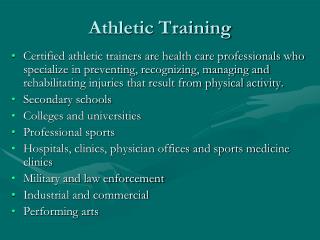 Athletic Training